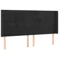 cadre de lit matelas et LED Noir 200x200 cm Velours