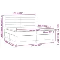 cadre de lit matelas et LED Noir 200x200 cm Velours