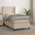 cadre de lit avec matelas Cappuccino 80x200 cm