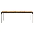 Table de salle à manger 220x100x76 cm Bois de manguier brut