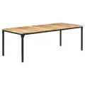 Table de salle à manger 220x100x76 cm Bois de manguier brut