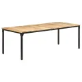 Table de salle à manger 220x100x76 cm Bois de manguier brut