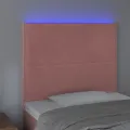 Tête de lit à LED Rose 80x5x118/128 cm Velours