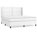 cadre de lit avec matelas Blanc 180x200cm Similicuir