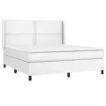 cadre de lit avec matelas Blanc 180x200cm Similicuir