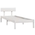 Cadre de lit Blanc Bois de pin massif 75x190 cm UK petit simple