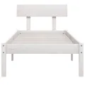 Cadre de lit Blanc Bois de pin massif 75x190 cm UK petit simple