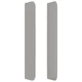 Tête de lit avec oreilles Gris clair 93x16x118/128 cm Tissu
