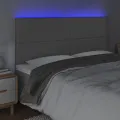 Tête de lit à LED Gris 180x5x118/128 cm Similicuir