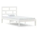 Cadre de lit Blanc Bois massif 90x190 cm Simple
