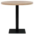 Table de bistro MDF et acier Rond 80 x 75 cm Couleur de chêne
