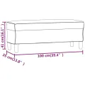 Banc Vert foncé 100x35x41 cm Velours