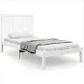 Cadre de lit Blanc Bois de pin massif 75x190 cm Petit simple