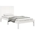 Cadre de lit Blanc Bois de pin massif 75x190 cm Petit simple