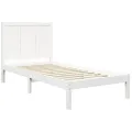 Cadre de lit Blanc Bois de pin massif 75x190 cm Petit simple