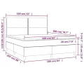 cadre de lit avec matelas Blanc 160x200cm Similicuir