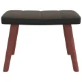 Chaise à bascule avec repose-pied Gris foncé Velours et PVC