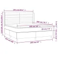 cadre de lit avec matelas Gris foncé 160x200cm Tissu