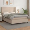 cadre de lit avec matelas Cappuccino 140x190 cm