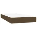 cadre de lit matelas LED Marron foncé 90x200cm Tissu