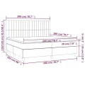 cadre de lit et matelas et LED Bleu 200x200 cm Tissu