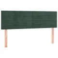 Tête de lit à LED Vert foncé 144x5x78/88 cm Velours