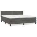 cadre de lit et matelas Gris foncé 180x200cm Velours