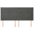 Tête de lit avec oreilles Gris foncé 163x16x118/128 cm Velours