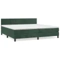 cadre de lit et matelas Vert foncé 200x200cm Velours
