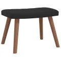 Chaise à bascule avec repose-pied Noir Velours