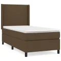 cadre de lit avec matelas Marron foncé 80x200 cm