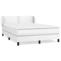cadre de lit avec matelas Blanc 140x200cm Similicuir