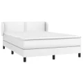 cadre de lit avec matelas Blanc 140x200cm Similicuir