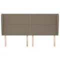 Tête de lit avec oreilles Taupe 183x23x118/128 cm Tissu