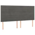 cadre de lit et matelas Gris foncé 160x200cm Velours
