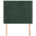 Têtes de lit 2 pcs Vert foncé 80x5x78/88 cm Velours