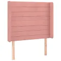 Tête de lit à LED Rose 93x16x118/128 cm Velours