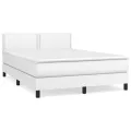 cadre de lit avec matelas Blanc 140x190cm Similicuir