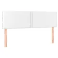 cadre de lit avec matelas Blanc 140x190cm Similicuir