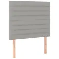 cadre de lit avec matelas Gris clair 90x200 cm Tissu
