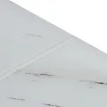 Table basse argenté acier inoxydable et verre trempé