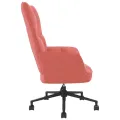 Chaise de relaxation Rose Velours
