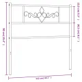 Tête de lit métal noir 107 cm