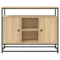 Buffet chêne sonoma 100x35x80 cm bois d'ingénierie