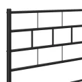 Cadre de lit métal avec tête de lit noir 107x203 cm