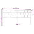 Tête de lit métal noir 180 cm
