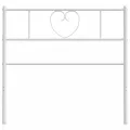 Tête de lit métal blanc 80 cm