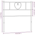 Tête de lit métal blanc 80 cm