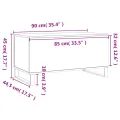 Table basse Noir 90x44,5x45 cm Bois d'ingénierie