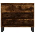 Armoire à chaussures Chêne fumé 70x36x60 cm Bois d'ingénierie